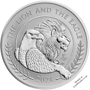 2024 The Lion and The Eagle 1oz Silver Proof £2